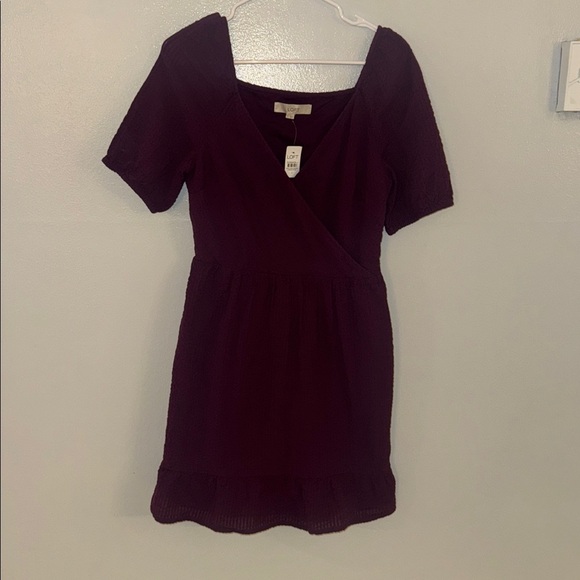 NWT LOFT Maroon Dress - Picture 4 of 8